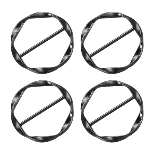 Image of uxcell T-shirt Clips, Clothes Knotting Buckle Ring Wrap Holder for Women Scarf, Loose T-shirt