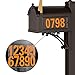 Mailbox Numbers Reflective Stickers for Outside,4 Sets(0-9) Vinyl Numbers Decals for Mailbox Signs Windows House Door Racing Cars Trucks Home Business Address Numbers (0.87
