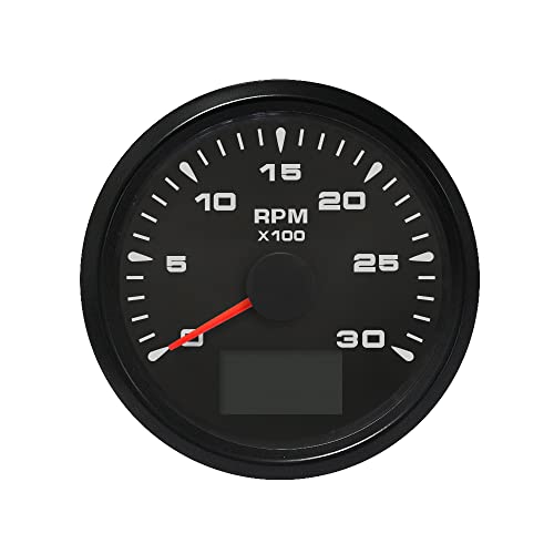 Compteur de tours 3000RPM ELING 85mm 9-32V rétroéclairé pour yacht et auto