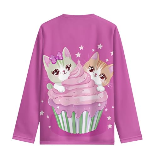 Image of Long Sleeve Shirts for Girls Winter Tops 3-16t Cartoon T Shirts for Fall Clothes