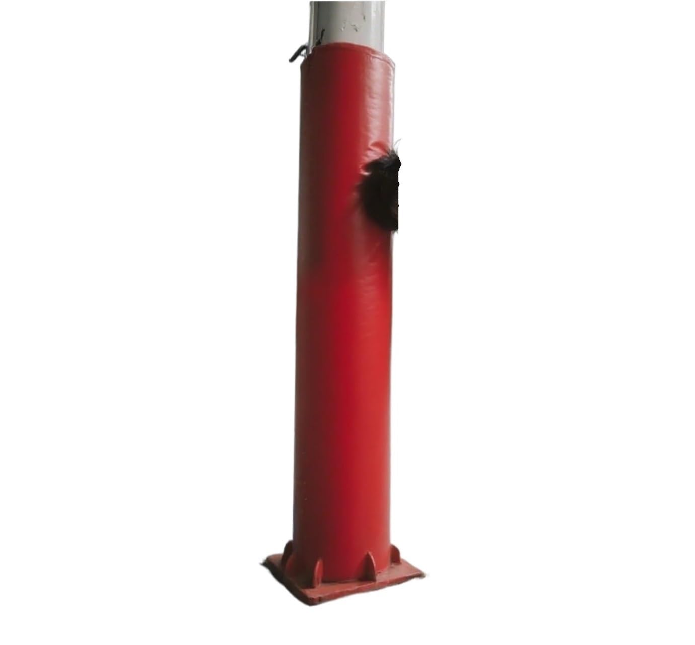 Nakładka na kij do koszykówki 180 cm – Amortyzująca podkładka pod kolumnę – Pasuje do słupków o średnicy od 2 do 8 cali(Red,33cm)