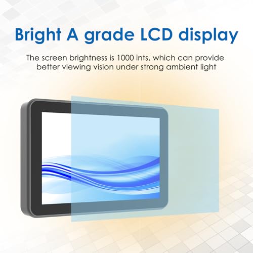 Image of 10.1 Inch 1000 Nits Sunlight Readable Multi Touch PCAP Open Frame Touch Screen Monitor, Industrial LCD Display with 1280x800 Black