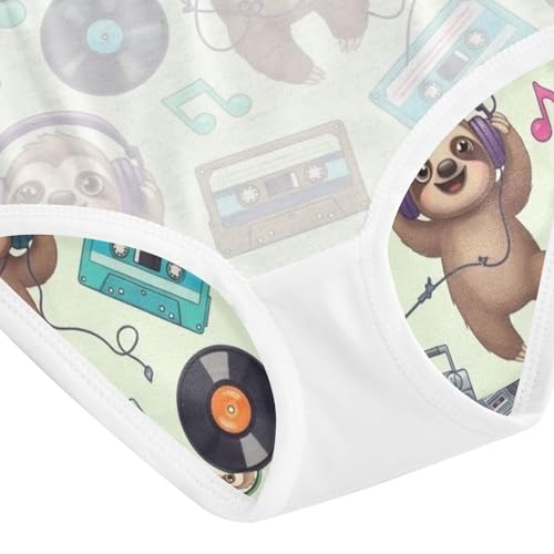 Cute Cartoon Sloths Kids Underwear, Toddler Girl Panties, Cotton Girls Underwear, 2–8 Years4