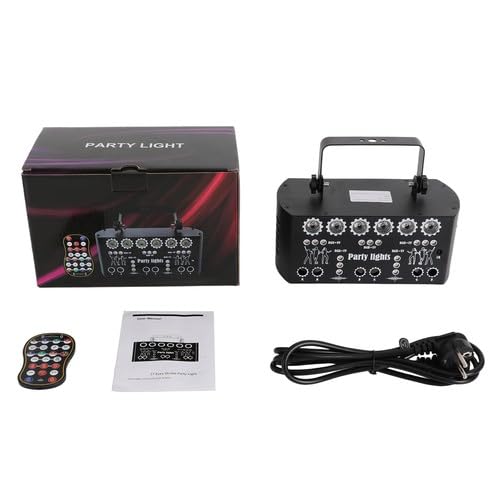 Partylicht Led Mit Fernbedienung FüR Discokugel Beleuchtung Partyleuchte 27LumièRes Disco Dj Schwarz 22 * 10 * 9.5Cm Halloween Weihnachten Klub Party Feiertage