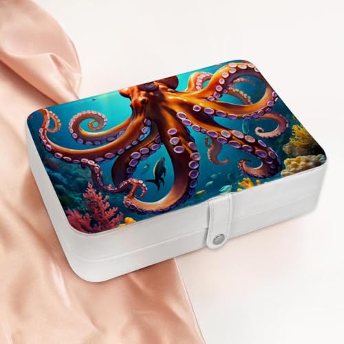 Boîte à bijoux avec compartiments amovibles et support de rangement portable
