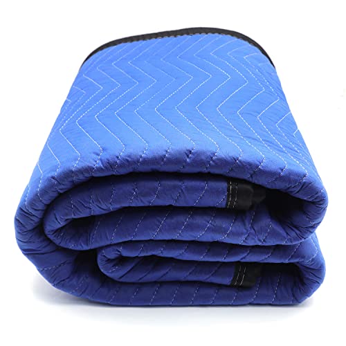 Image of HTTMT- 72x80 2PCs Extra Thick Furniture Moving Packing Blanket For Shipping Furniture Pads [P /N :ET-HOME004A X2PC-BLUE]
