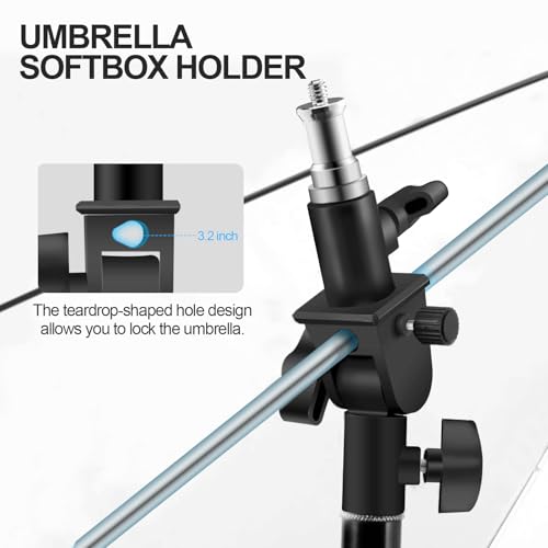 image for WELLMAKING U-Shape Camera Flash 180°Swivel Mount Bracket with Standar