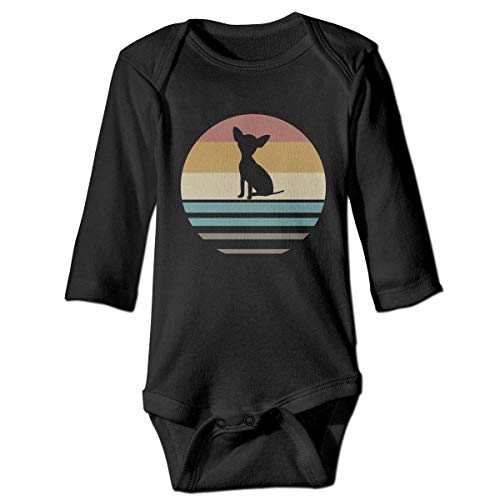 Image of LittleHorn Chihuahua Dog Baby Girls Boys Long Sleeve Bodysuit Infant Creeper Outfits