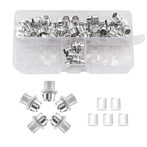 Lyeteung 50 Stücke Metall LED Dioden Halter, LED Clip Halter, LED-Lampenfassung, Diodenhalterung, Leuchtdioden Lampenfassung, Silber