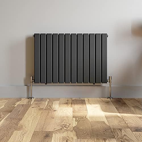 DuraTherm Anthracite Designer Radiator Flat Panel Horizontal Vertical Double Single (Horizontal Single 600x604mm)
