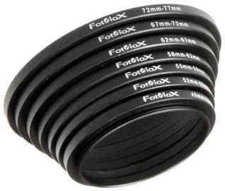 7 Step Up Ring Filter Adapter Set, Anodized Aluminum,