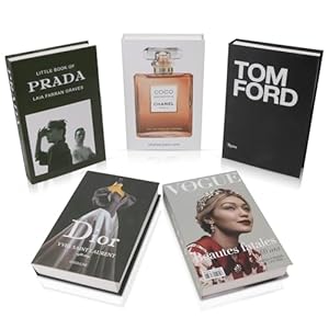 Fake Books for Decoration Decorative Books for Home Decor Bookshelf Coffee Table Designer Decor Set Aesthetic Faux Books for Console Living Room TV Stand Entry Luxury End Table 5Pcs