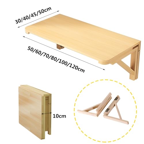 Table pliable murale rabattable gain de place pour ordinateur - 4