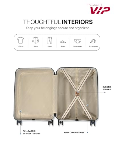 Image of VIP Bastion Cabin Polycarbonate Hard Case 8-Wheel Trolley Bag, Silver