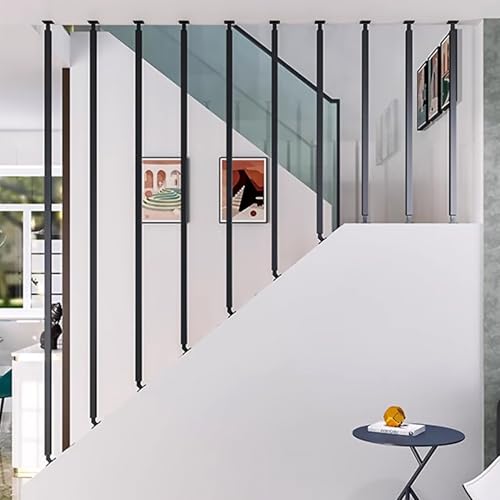 Garde-corps d'escalier en fer forgé noir au design épuré - 7