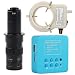HDMI USB TF 1080P Industry Video Microscope Camera 180X C-Mount Lens with 56-LED Adjustable Ring Light for Phone Tablet PC PCB
