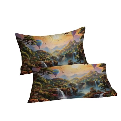 Parure de lit forêt tropicale 220x240 housse couette microfibre douce