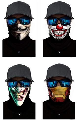 Pañuelo 3D para el cuello, la cabeza, ciclismo, multifunción, cinta para la frente, resistente al viento, para moto, esquí, snowboard, pasamontañas, Halloween