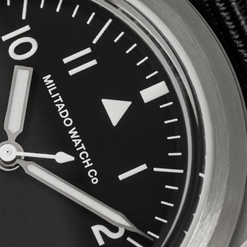 Image of TACTICAL FROG Militado 36mm Field Watch VH31 Japan Movt with Sweep Seconds Military Style Men's Watch with Nylon Strap, 100M Waterproof - ML13 /ML14 Series