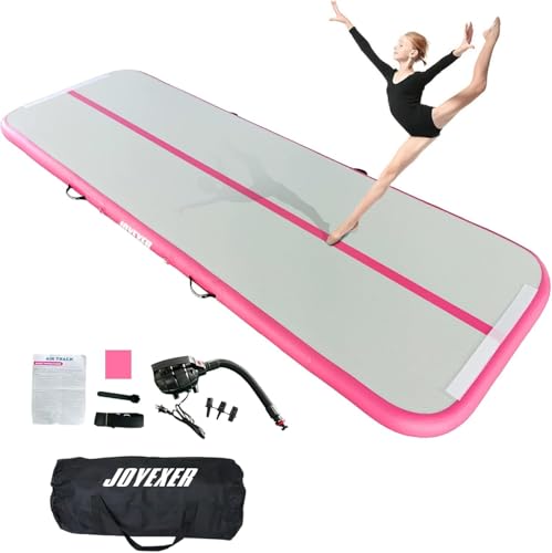 Inflatable Air Gymnastics Mat 10ft Tumbling Training Mat with Carry Bag Electric Pump For Home Outdoor Gym Cheerleading Yoga Water Exercise
