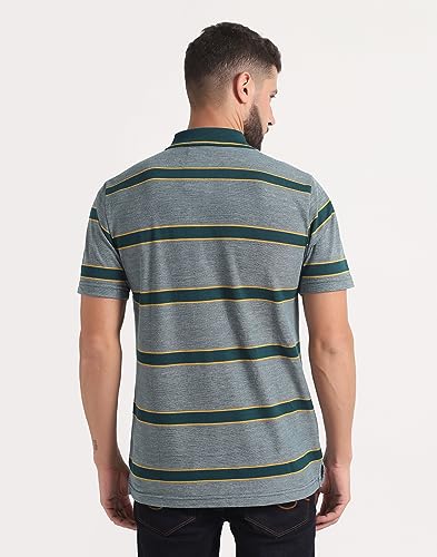 Image of INKKR Highflay Striped Men Regular Fit Polo Neck T-Shirt Combo