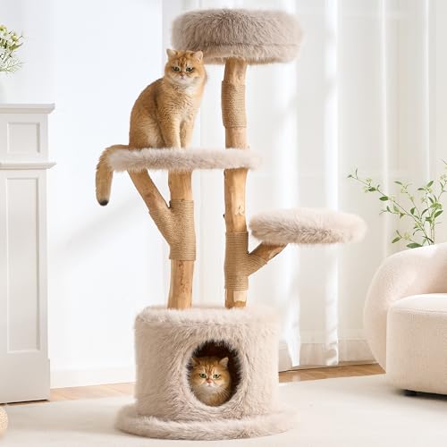 Árbol para gatos de madera natural 54" modern miniatura 1