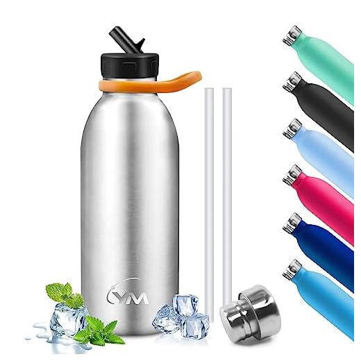 KollyKolla Botellas de Agua Acero Inoxidable, Botella Termica 750ml, Botella de Agua Sin BPA, Termo Agua Fria, Cantimplora a Prueba de Fugas, Botella de Agua Deportiva para Gimnasio, Oficina, Ciclismo