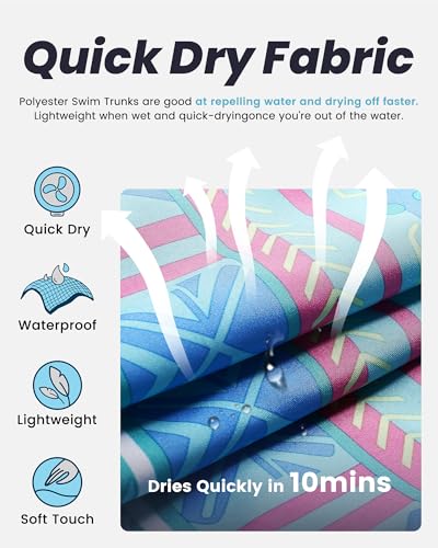 maamgic Mens Swim Trunks 5" Quick Dry Beach Shorts Bathing Suits with Mesh Lining Pockets3