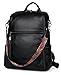 FADEON Leather Backpack Purse for Women Designer Travel Backpack Purses PU Fashion Ladies Shoulder Bag with Tassel Black