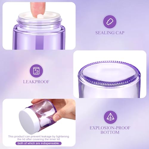 Image of Norme 24 Pcs 4 oz Glass Jars with Lids Cosmetic Jars, Light Purple