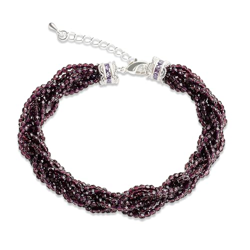 Purple Healing Crystal Charm Bracelet – Trendy Adjustable 7–10″ Dainty Jewelry, Perfect Friendship Bracelet & thoughtful gifts for women.