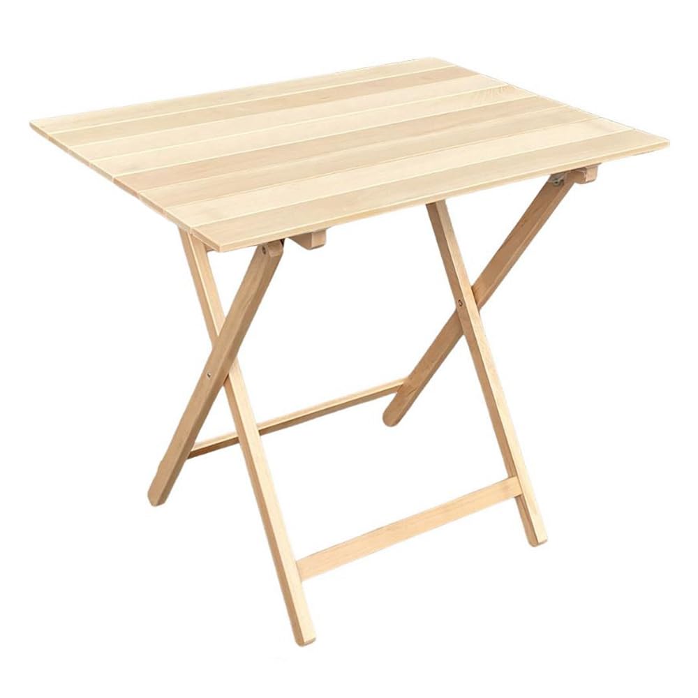 PALUPLUS Tavolo Pieghevole da Giardino in Legno di Faggio, Misura 80x60x72 cm, Tavolino Richiudibile dal colore Naturale, Tavolo da Picnic, Campeggio, Terrazzo -269C