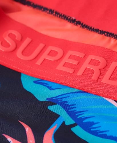 Superdry Bas de bikini classique pour femme avec logo, Bleu marine Paradis, L