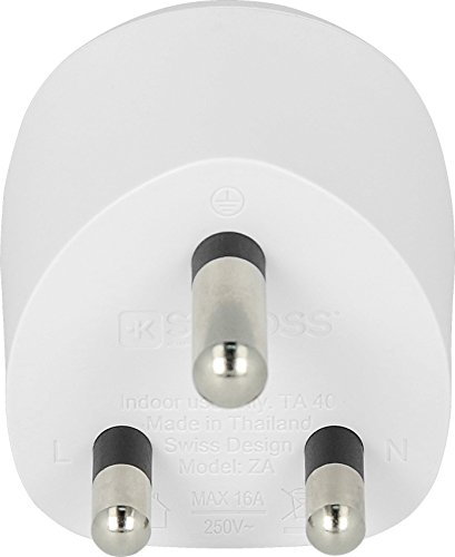 SKROSS 1.500201-E Europe to South Africa Bescherming tegen elektrische schokken - KID SAFE. Reisadapter Type C-aansluiting (Eurostekker).,wit - Image 5