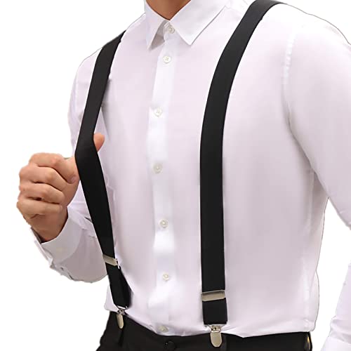 Mens Bretels 47 Inch Y-Back Verstelbare Elastische Smoking Bretels Broek Bretels Salopettes Mens 6 Metalen Clip Mens Zwarte Bretels Diverse patroon - Afbeelding 3