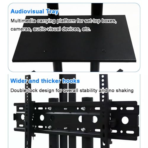 Soporte móvil vertical para TV de piso para LCD miniatura 7