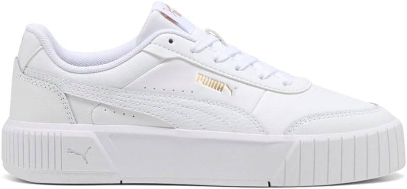 PUMA Womens Carina Mia Lace Up Sneakers Shoes Casual - White - Size 5.5 M