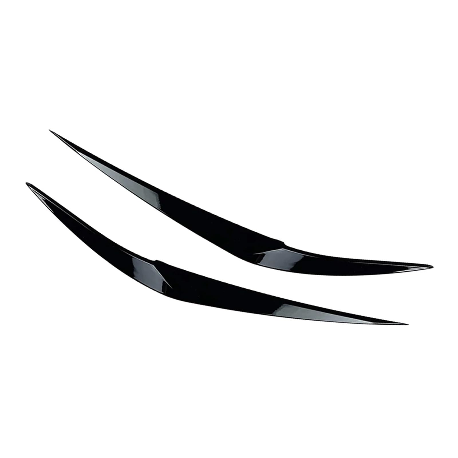 Finitura decorativa for copertura palpebra sopracciglio faro auto, for BMW, for X1 F48 2016 2017 2018 2019 2020, fibra di carbonio/plastica ABS nera lucida Copri-palpebre per sopracciglia dei f