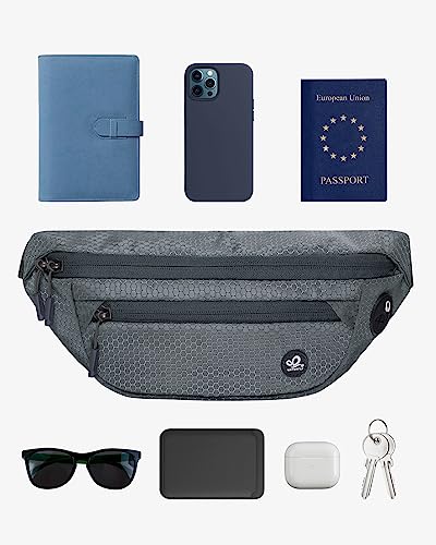 WATERFLY Bauchtasche Gürteltasche Sport Klein: Sportlich Unisex Hüfttasche Stylisch Leicht Hipbag für Outdoor Reise Wandern Travel Herren Damen