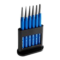 S&R Durchschlag Set 6-tlg MADE IN GERMANY – Splinttreiber & Ankörner Chrom-Vanadium Durchtreiber gehärtet 1-5mm Splintentreiber Industrie-Qualität 1, 2, 3, 4, 5 mm Durchschläger + Ø4 mm Ankörner