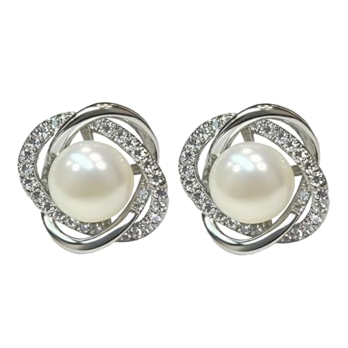 Handpicked Freshwater Cultured Stud Button Pearl Earrings3