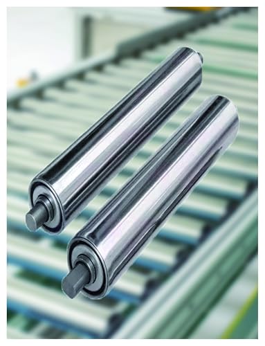Tubes de convoyeur Lot de 2 rouleaux en acier galvanisé de 38mm pour atelier