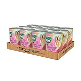 A Strong Heart Wet Dog Food, Chopped Dinner with Beef - 22 oz Cans (Pack of 12), Made in The USA with Real Beef