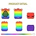 Silicone Cover Case for Bitzee Har Potter Interactive Toy Digital Pet, Protective Case for Virtual Electronic Pets with Lanyard (Rainbow)