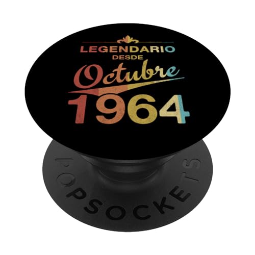 60 cumpleaños Nacido en Octubre de 1964 Vintage 60 años PopSockets PopGrip Intercambiable