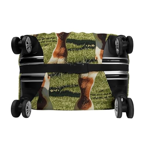 Travel Luggage Cover Elastic Suitcase Protector Anti-Scratch Washable Real Swiss Cow Brown Luggage Sleeve Tsa Approved Carry on Covers Baggage Cover Fits 18-32 Inch Luggages 6