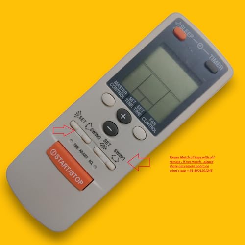Image of Sanavya Compatible with O General AC Remote Control AR-JW2 AR-JW1 Model 47 Suitable for 1 1.5 2 Ton Spilt and Window Air Conditioner - Match Each Keys Exactly with Existing Remote Function