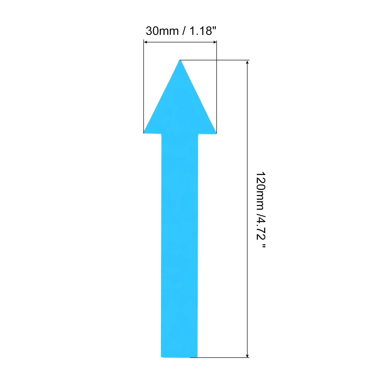 PATIKIL 4 Hojas Pegatina de Flecha, 12x3cm（L*A) Flecha Adhesiva Etiqueta PVC Codificación Cartel Calcomanía Multiuso Señalización Direccional para Suelo Pared Dirección Caja, Azul