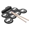 Akfldms 7 Pads Electric Drum Set,Portable Roll Up Drum Kit with Drum Pedals Drum Sticks, Gift for Kids Adults #4