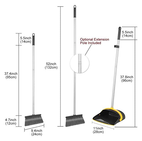 Kehrschaufel und Kehrschaufel mit langem Stiel und Besen, Kamm für drinnen und draußen, Haushalt, Küche, Besen und Kehrschaufel – Bild 4